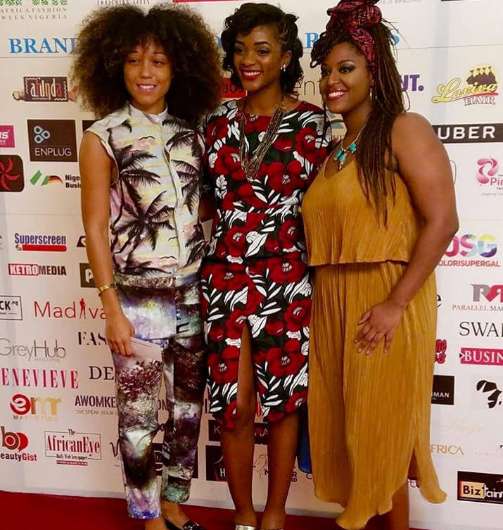 Nigeria Fashion Week event - with Fellow, Elizabeth, and new friend, Jodine