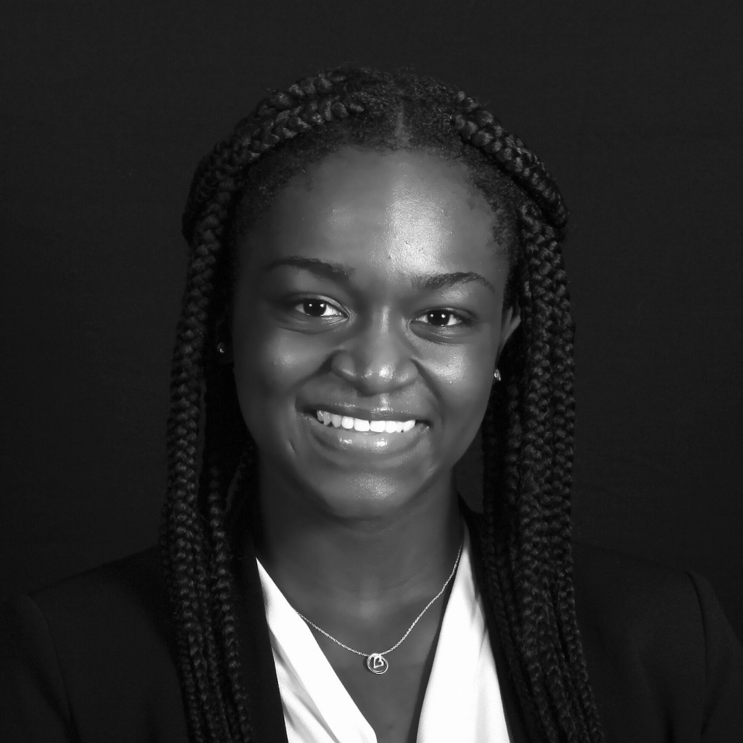 Black and white headshot of Adia Haynes, Spelman student and AltFinance Fellow